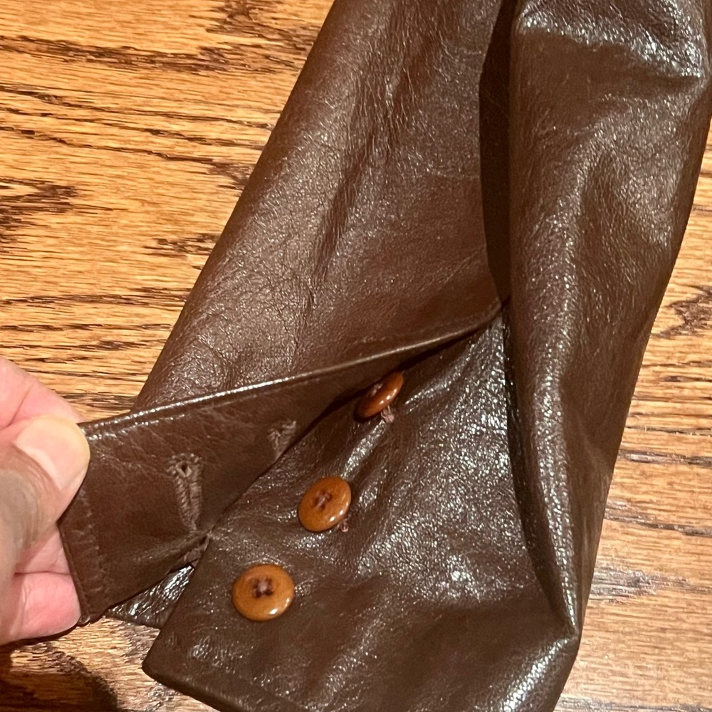 Joseph Abboud Chocolate leather jacket.